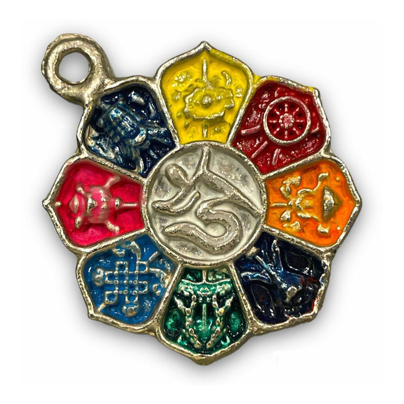 8 Tesoros De Buda Auspicios Cura Feng Shui 39x33x3mm Multicolor