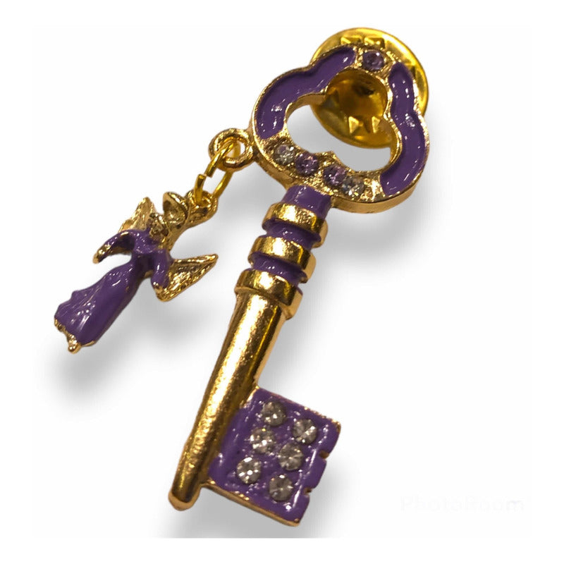 Arcangel Zadquiel Prendedor 1.5x1.5x4.2 Morado