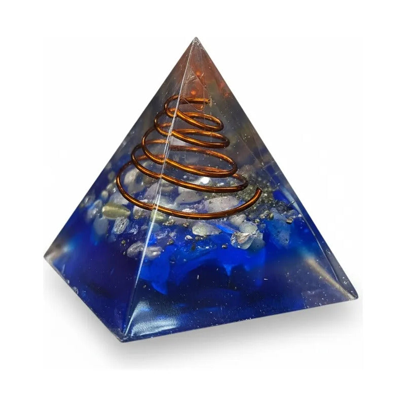 Piramide Orgonita 4 Cm De Altura Azul