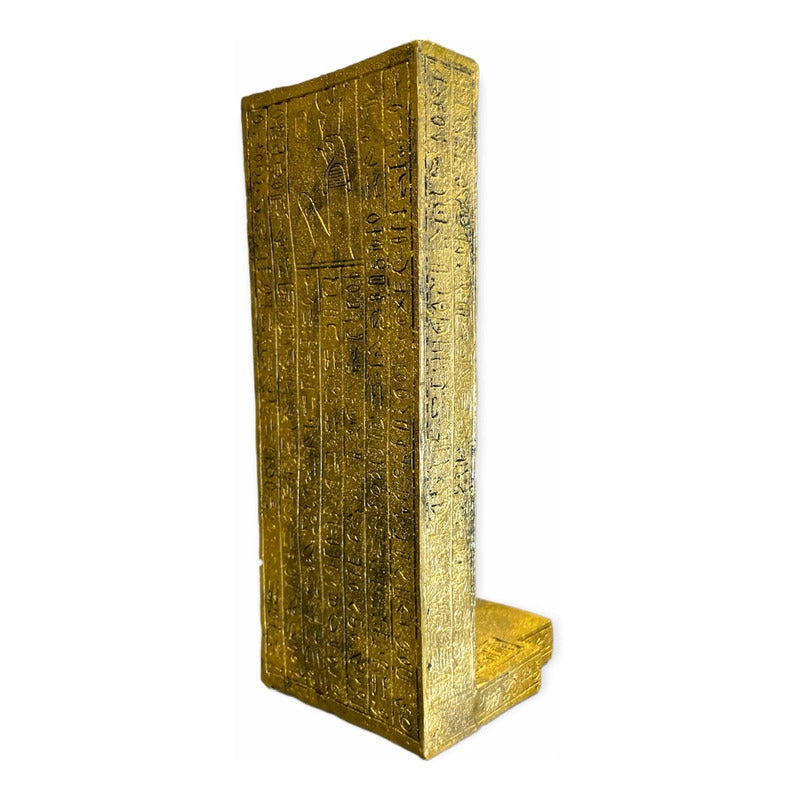 Horus Portal Dios Egipcio 23x9x9.5cm Escultura Dorado Oscuro