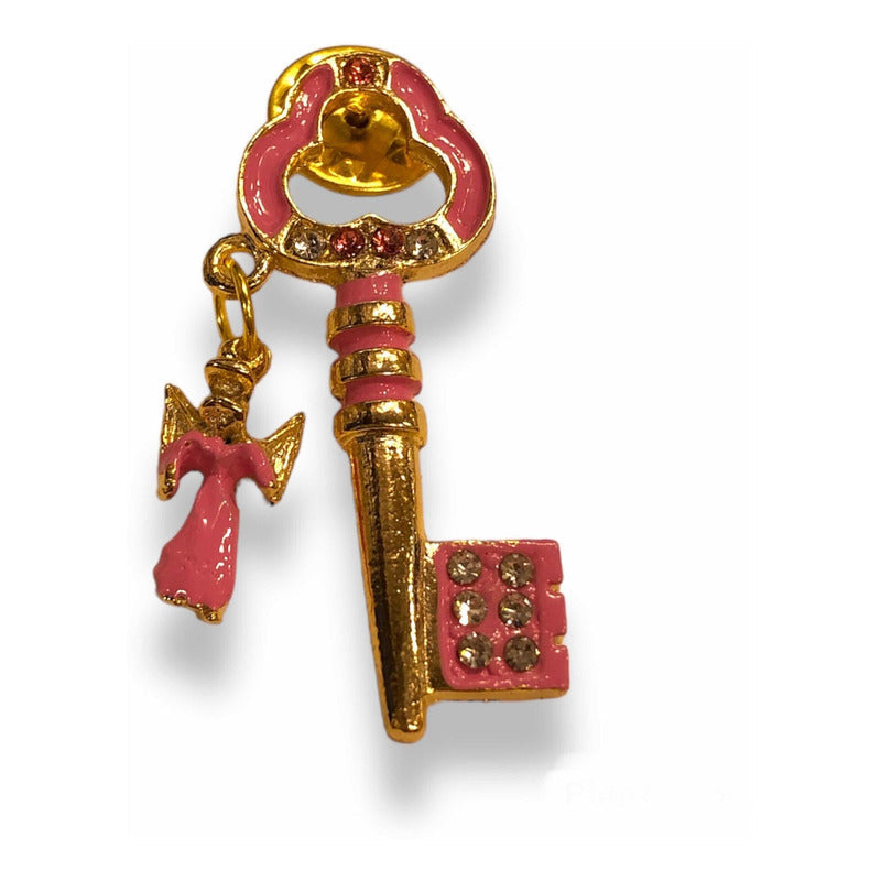 Arcangel Chamuel Prendedor 1.5x1.5x4.2 Rosa