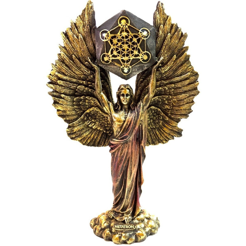 Metatron Arcangel Resina Nacional Pintado A Mano 32 Cm