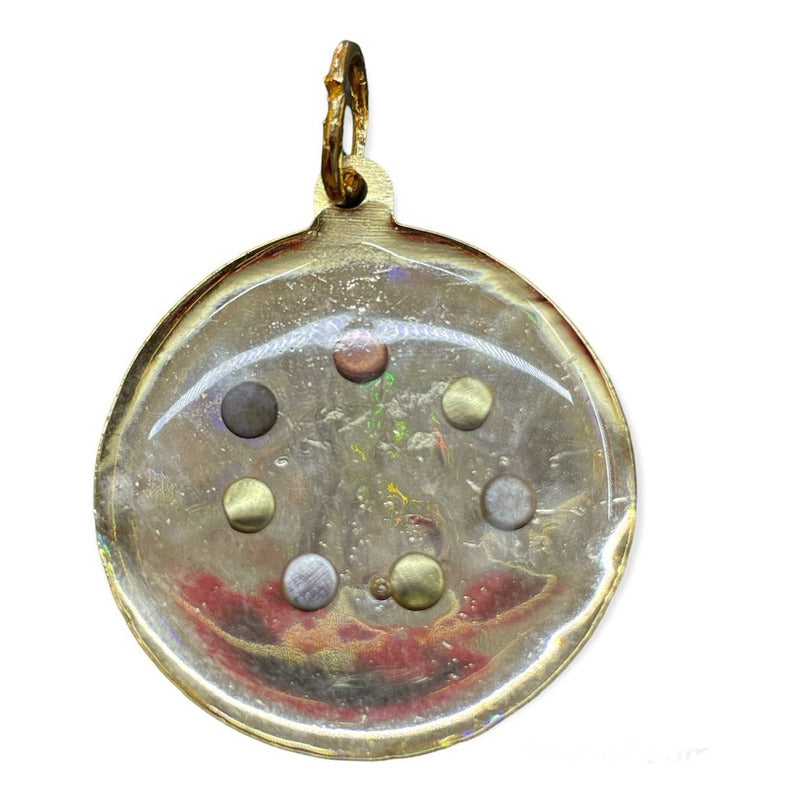 Exterminador Talisman Amulento Encapsulado Y Baño De Oro 3cm