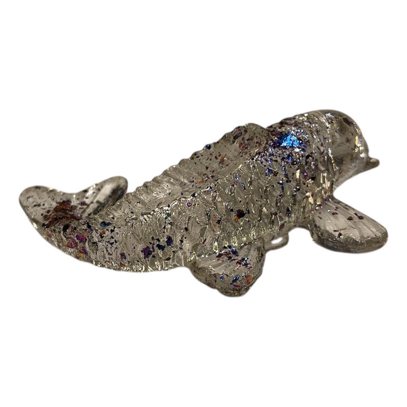 Carpa, Ajowana, Pez De Abundancia Escultura Resina Cristal