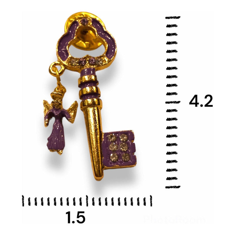 Arcangel Zadquiel Prendedor 1.5x1.5x4.2 Morado