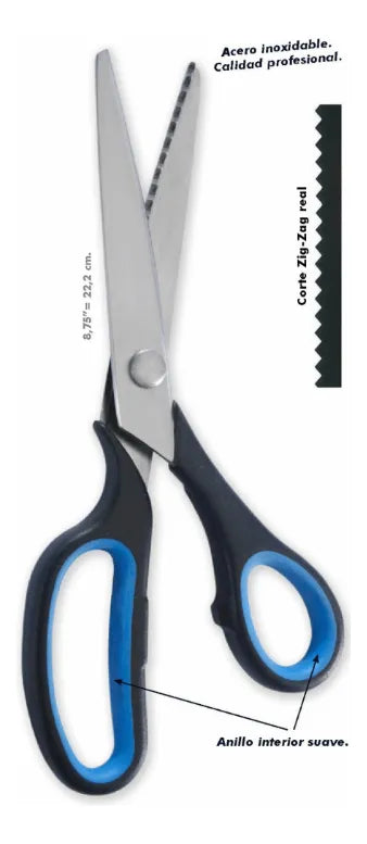 Tijeras ZigZag para tela Cose 22 cm
