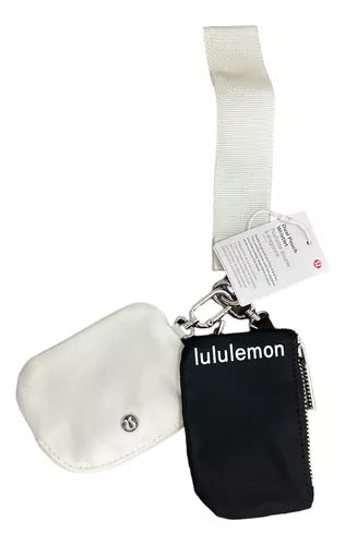 LULULEMON DUAL POUCH WRISTLET BLACK/WHITE