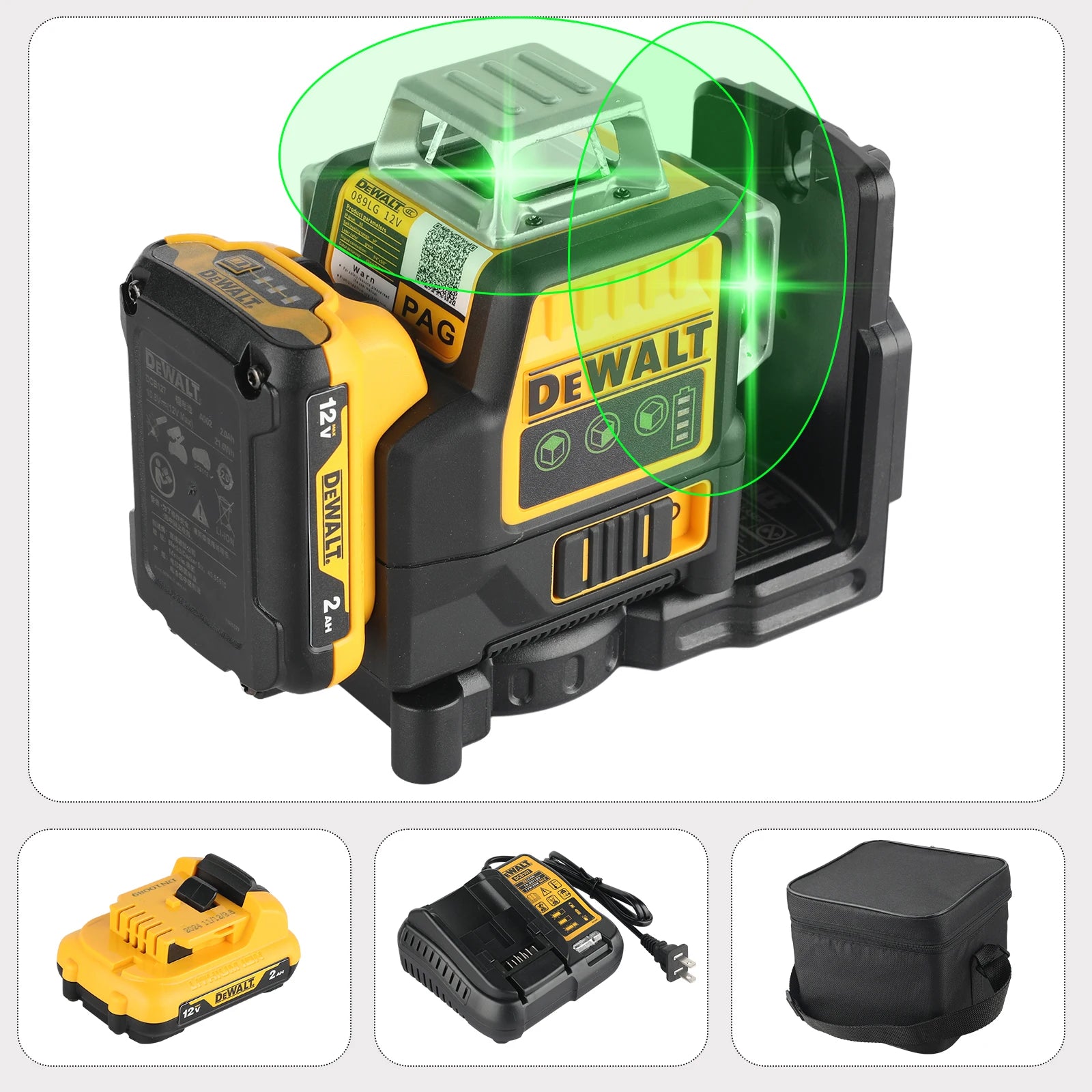 DeWalt DW089LG 12 - Línea 3 - Lado 360 °