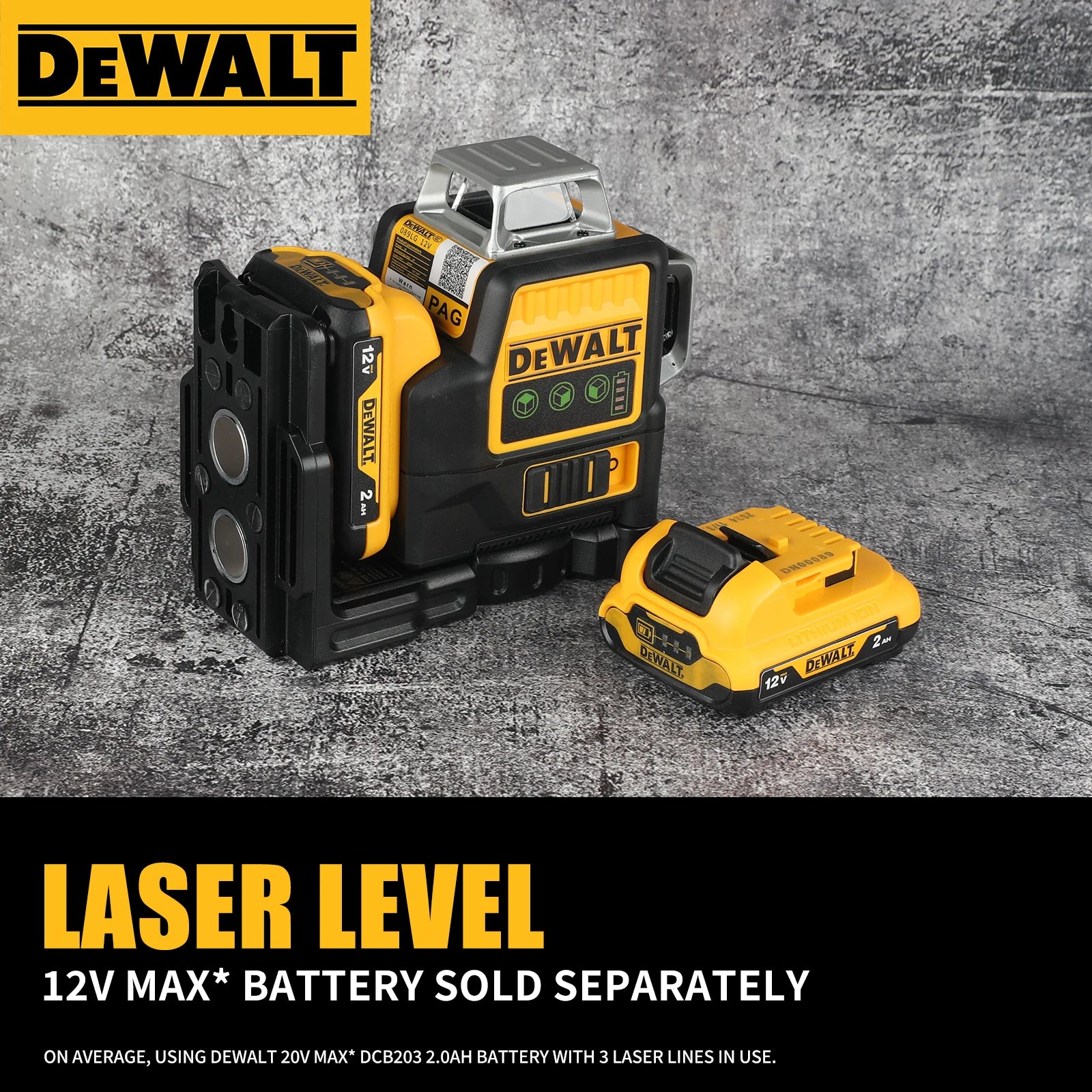 DeWalt DW089LG 12 - Línea 3 - Lado 360 °
