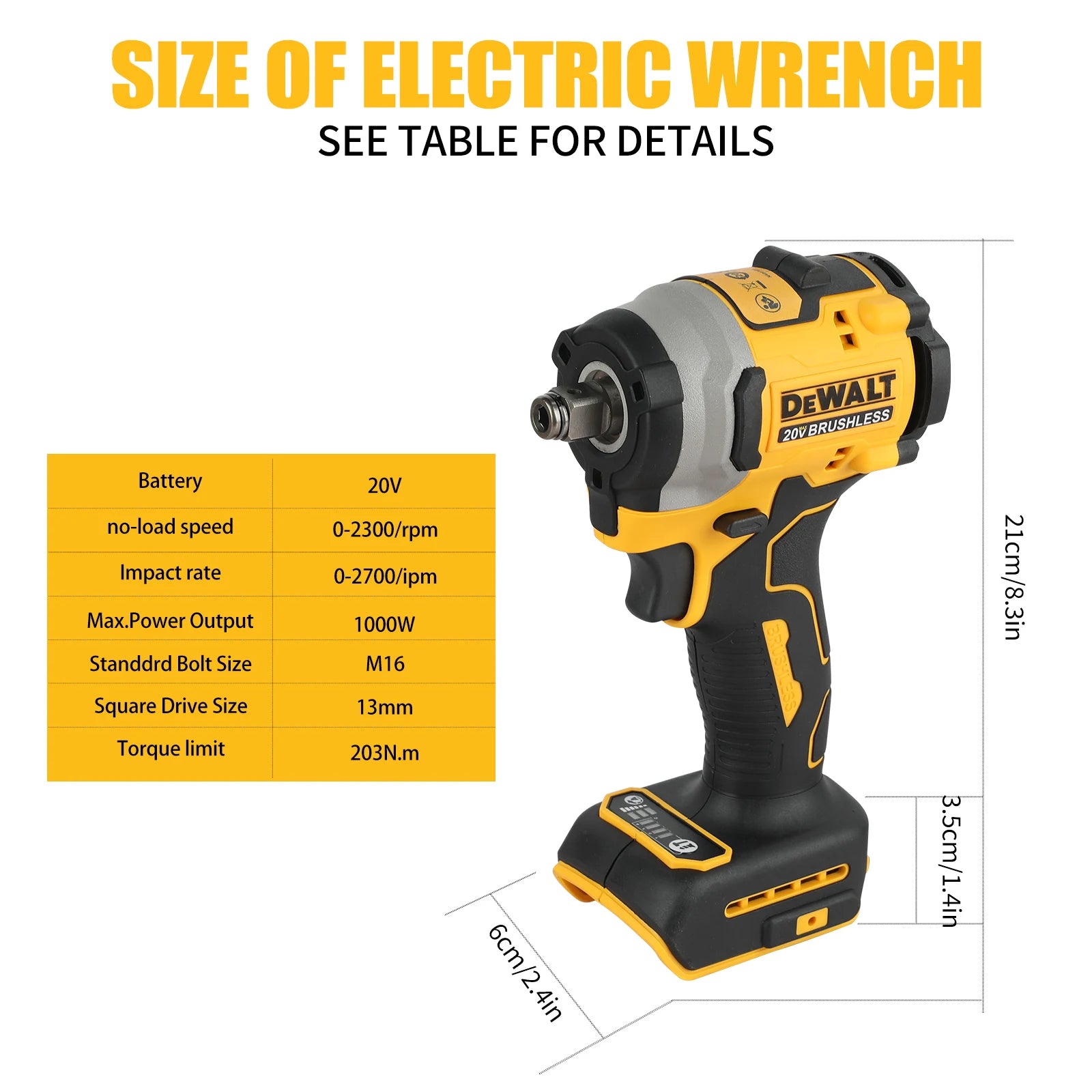 Dewalt DCF850 taladros de impacto inalámbrica 20 v
