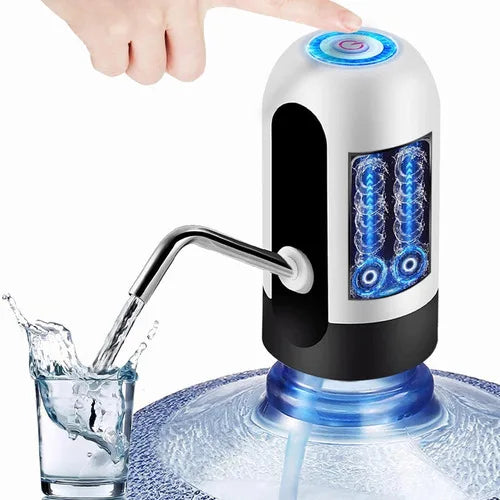 Dispensador De Agua Automático Para Botellon Recargable Color Blanco Y Negro