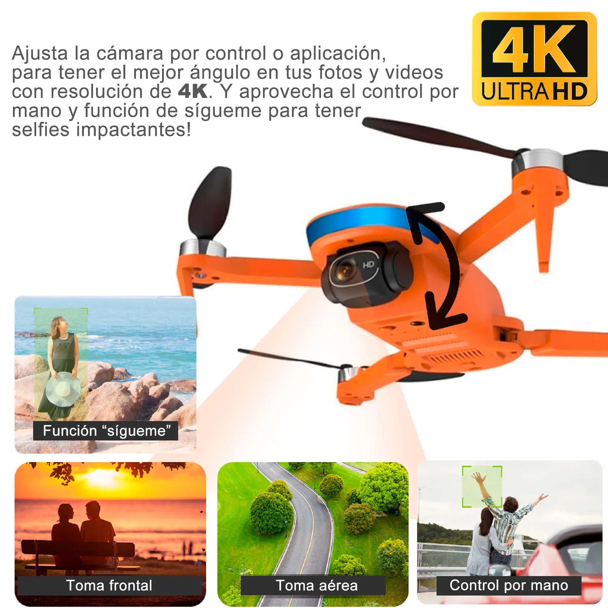 Drone Vak 955 Doble Camara GPS 4k Video Control 500m