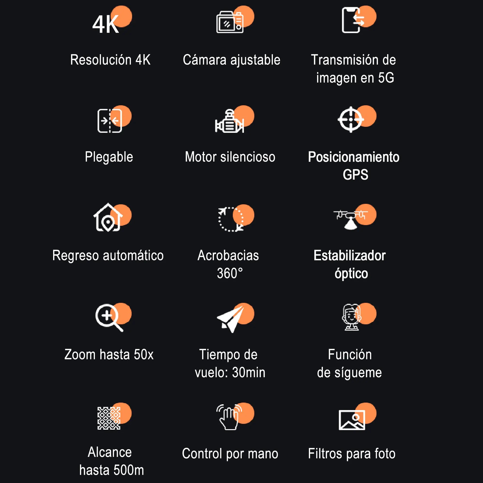 Drone Vak 955 Doble Camara GPS 4k Video Control 500m