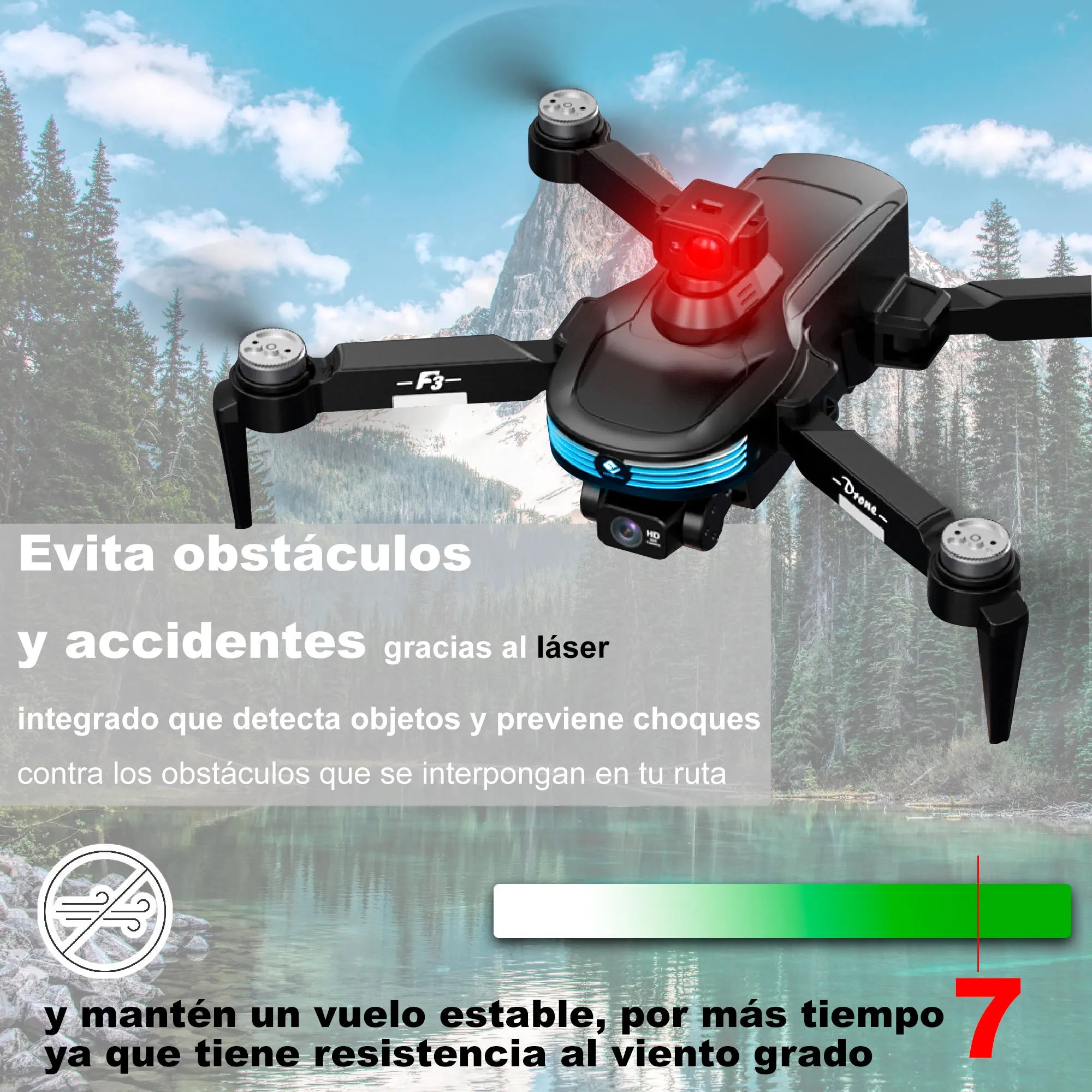Drone Vak F3pro 5g Gps Laser 2 Camaras 4k App Wifi