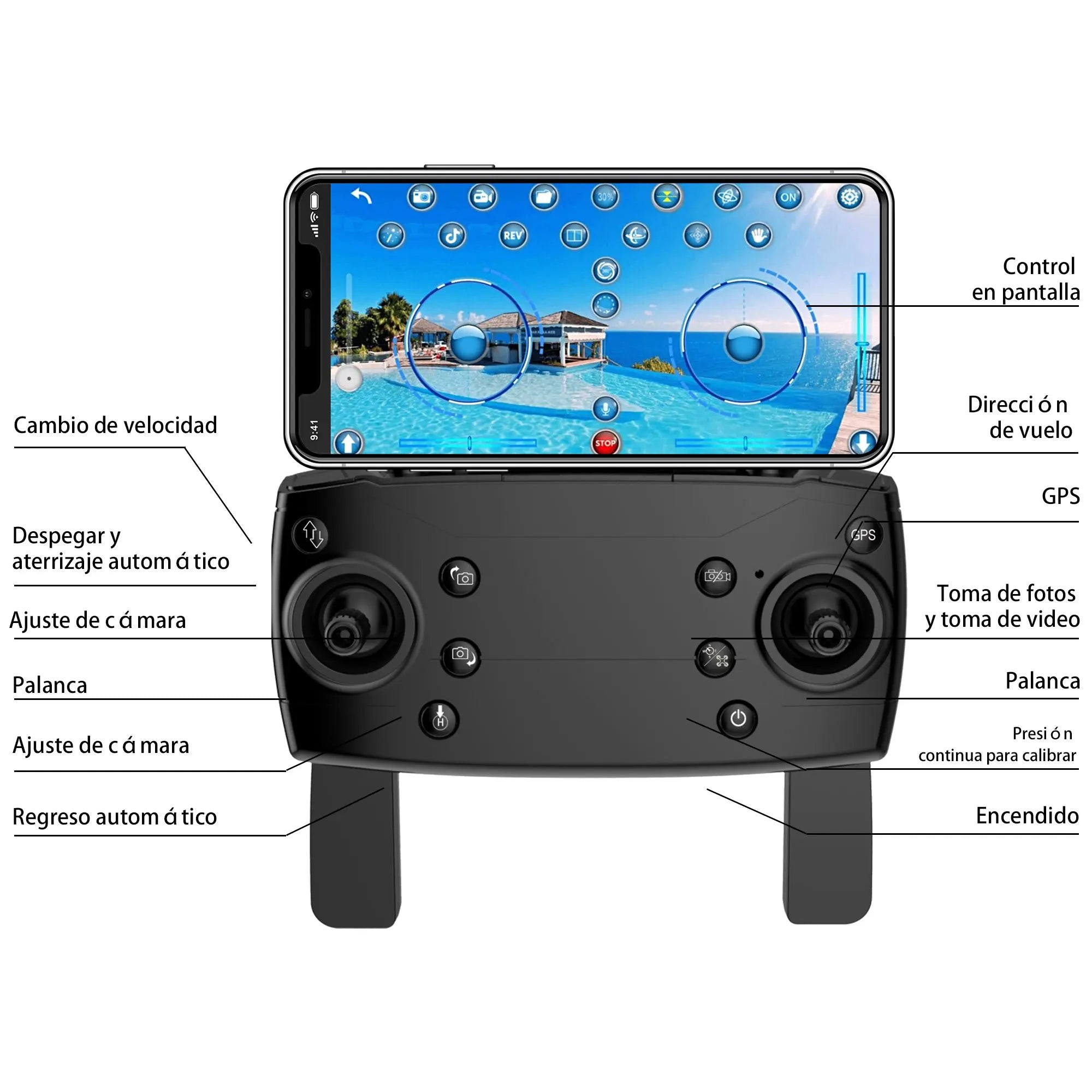 Drone Vak F3pro 5g Gps Laser 2 Camaras 4k App Wifi