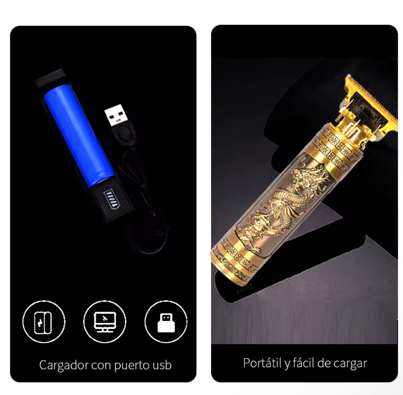 Cortadora de pelo eléctrica profesional para hombres,