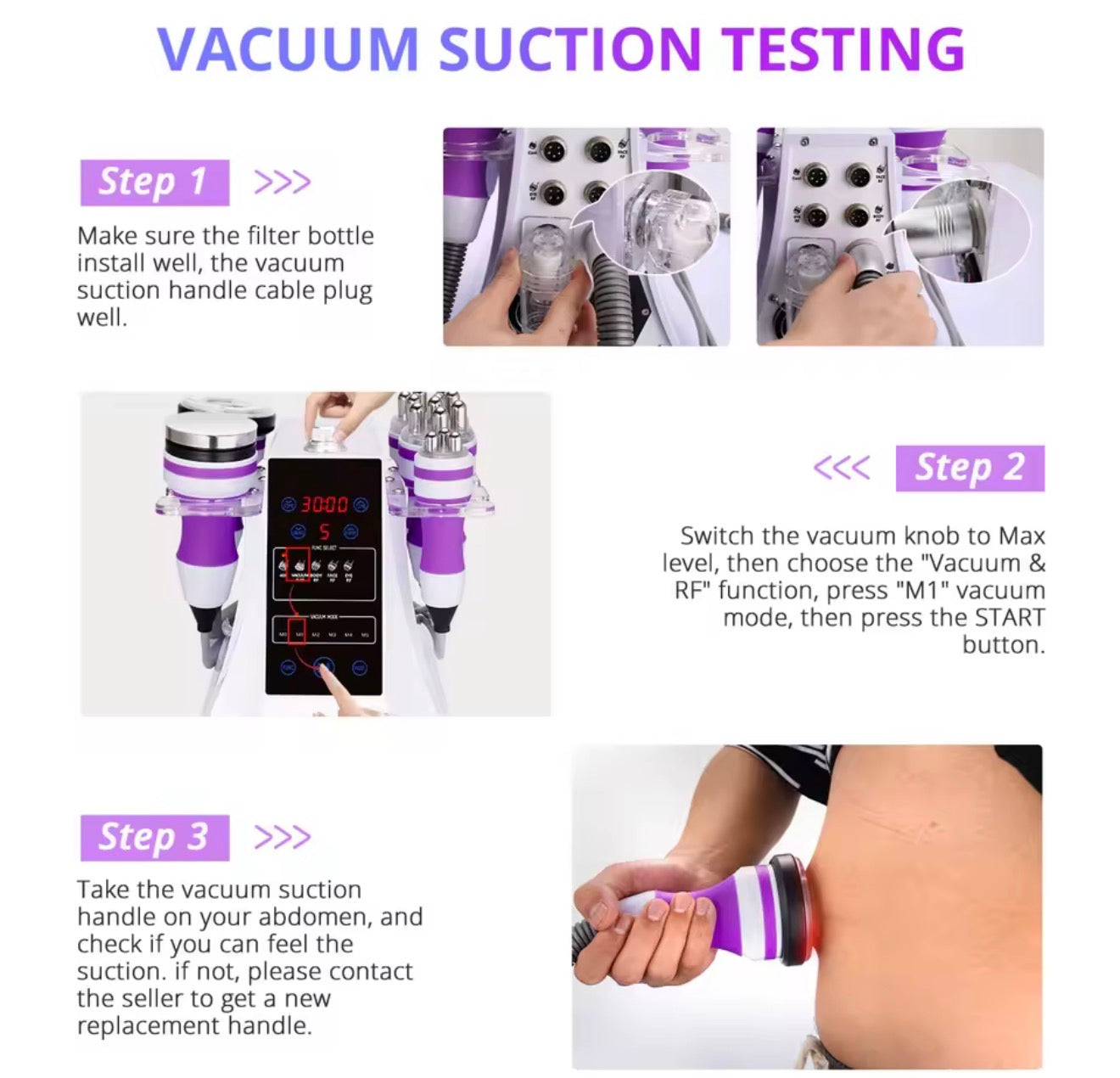 en 1 máquina de belleza de elevación de piel RF de vacío de cavitación de unoisetion