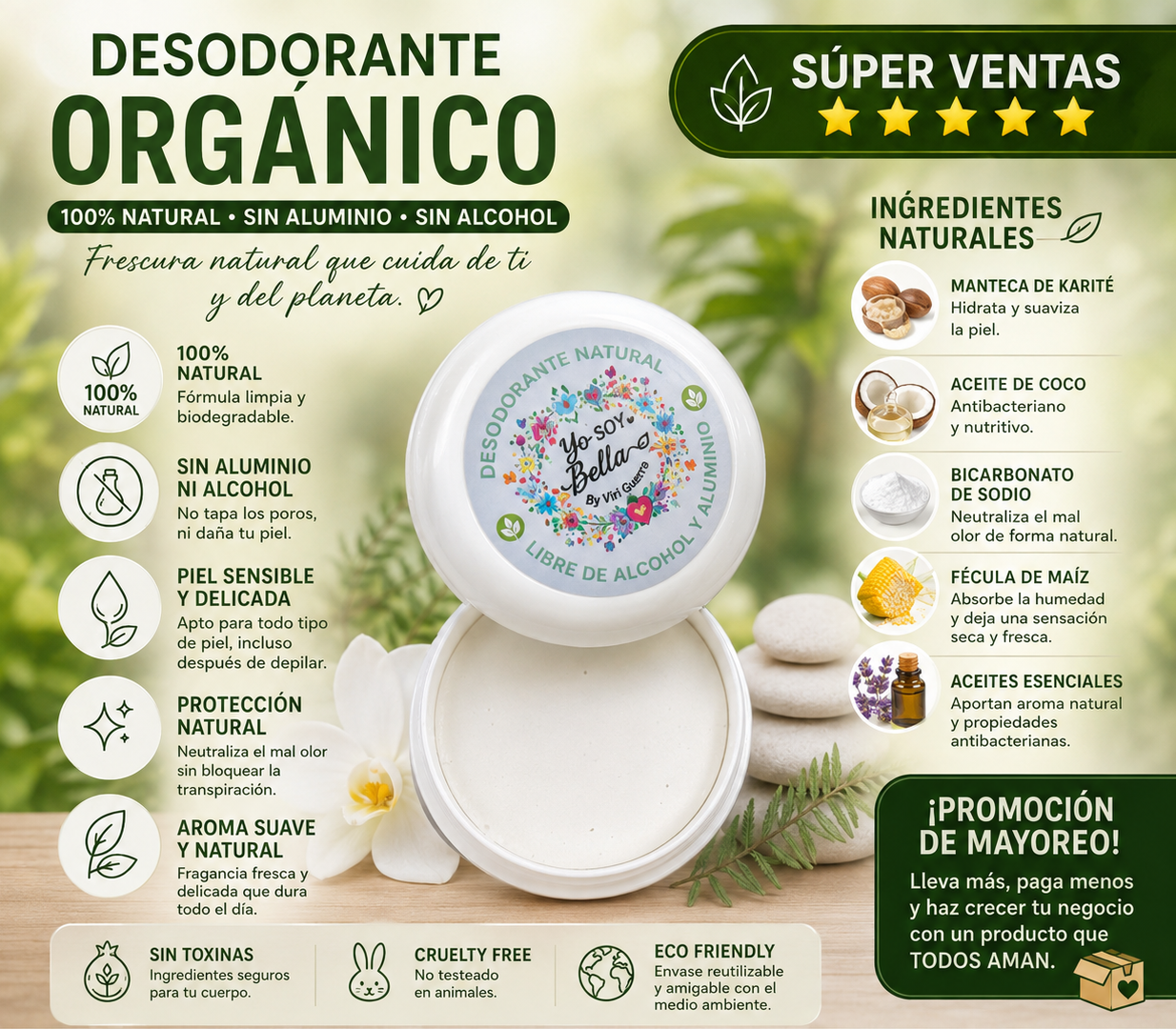 Desodorante en crema  Orgánico Unisex