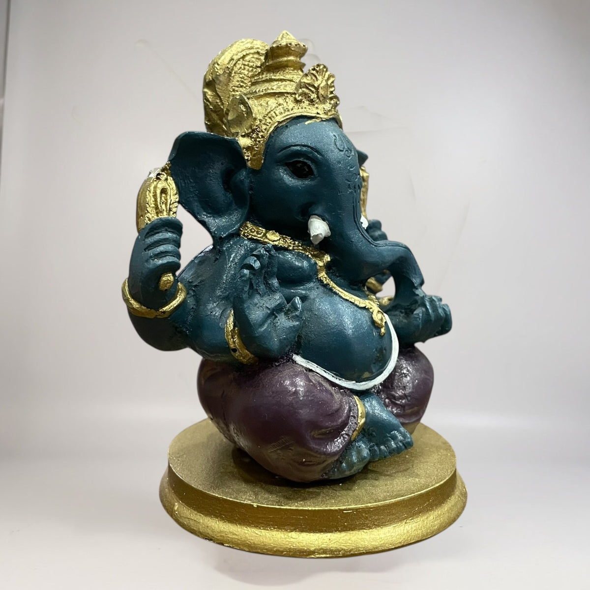 Ganesh 8.5 Cm Resina Nacional Pintado A Mano