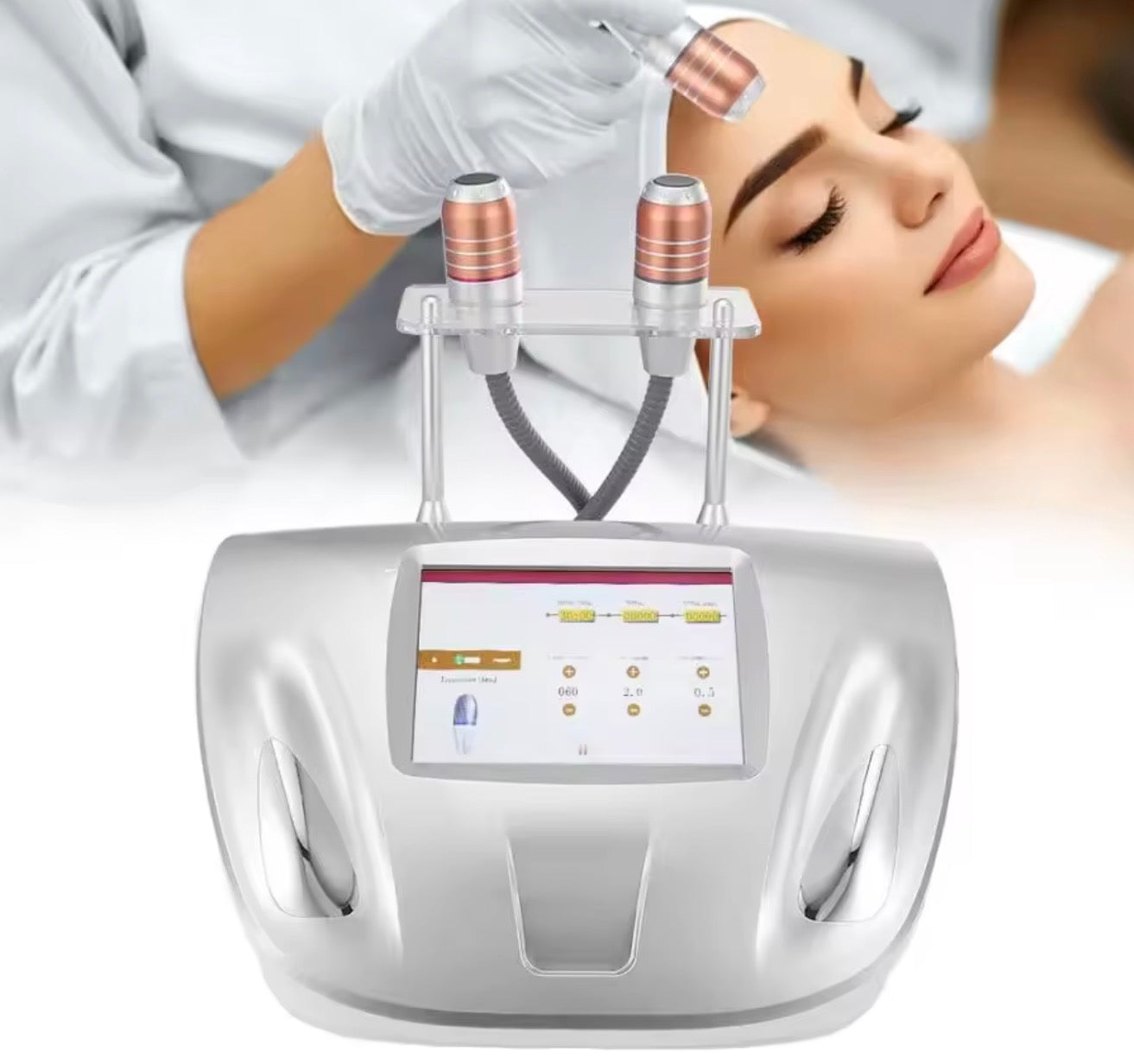 Máquina de belleza Facial ultrasónica de alta frecuencia, rejuvenecimiento  Facial,