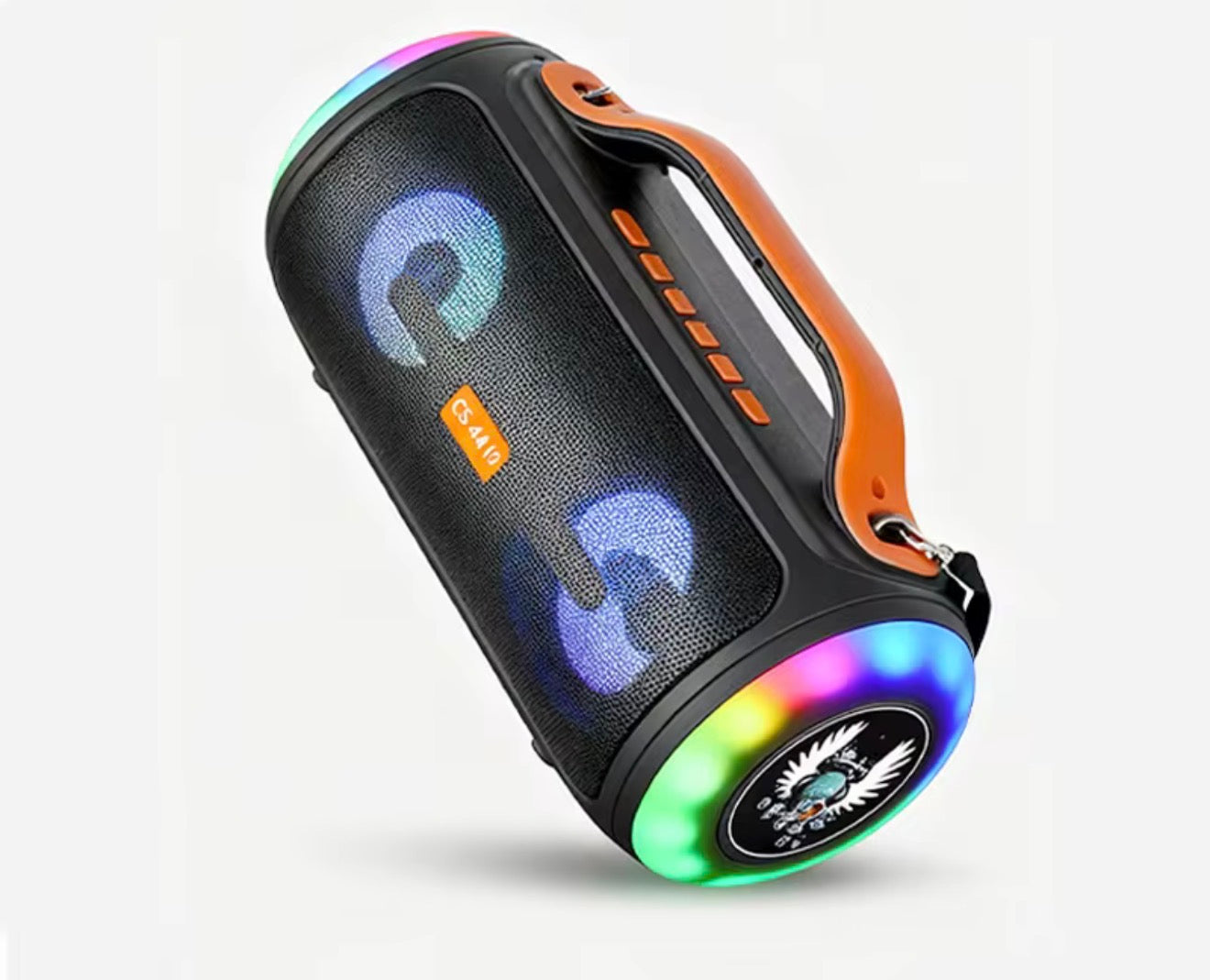 Bocina Bluetooth portátil con luces LED