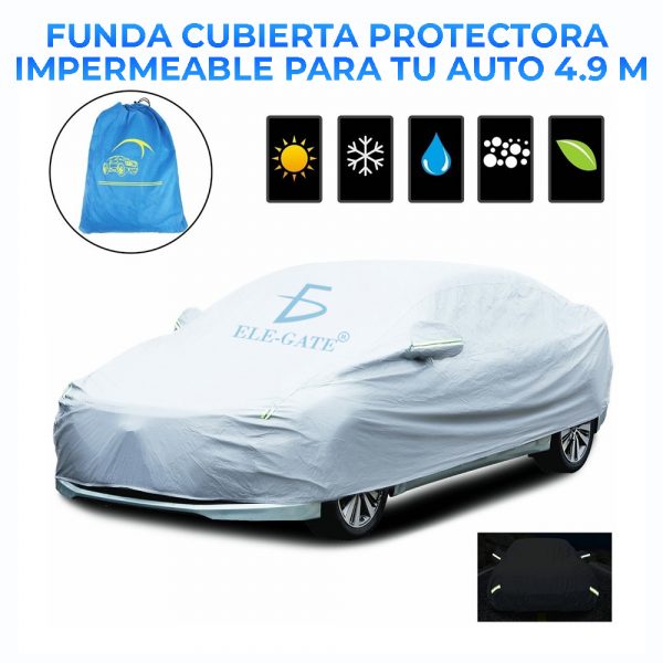 Cubierta Funda Protector Impermeable Con Reflectantes 4.9M