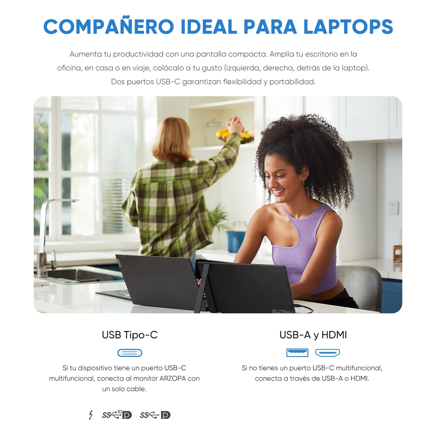 monitor portátil 1080P FHD de 14,0 pulgadas