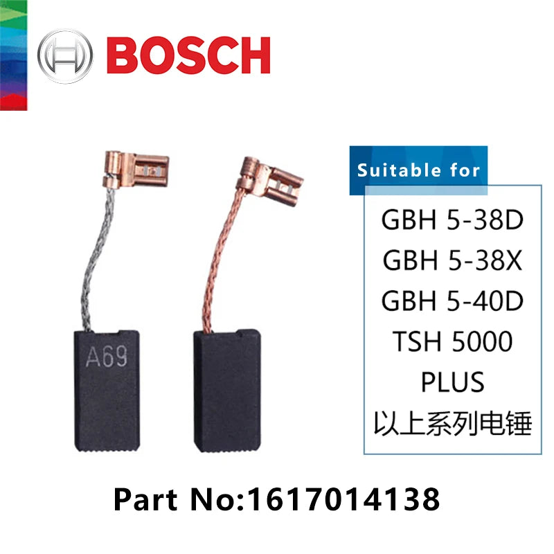 carbón para BOSCH GSH388, GSH388X, GBH5-40D, 11247, GBH5-38D, GBH500, 11240, 11387, 11388, GBH5400, GBH5-38X, GSH500, GSH5