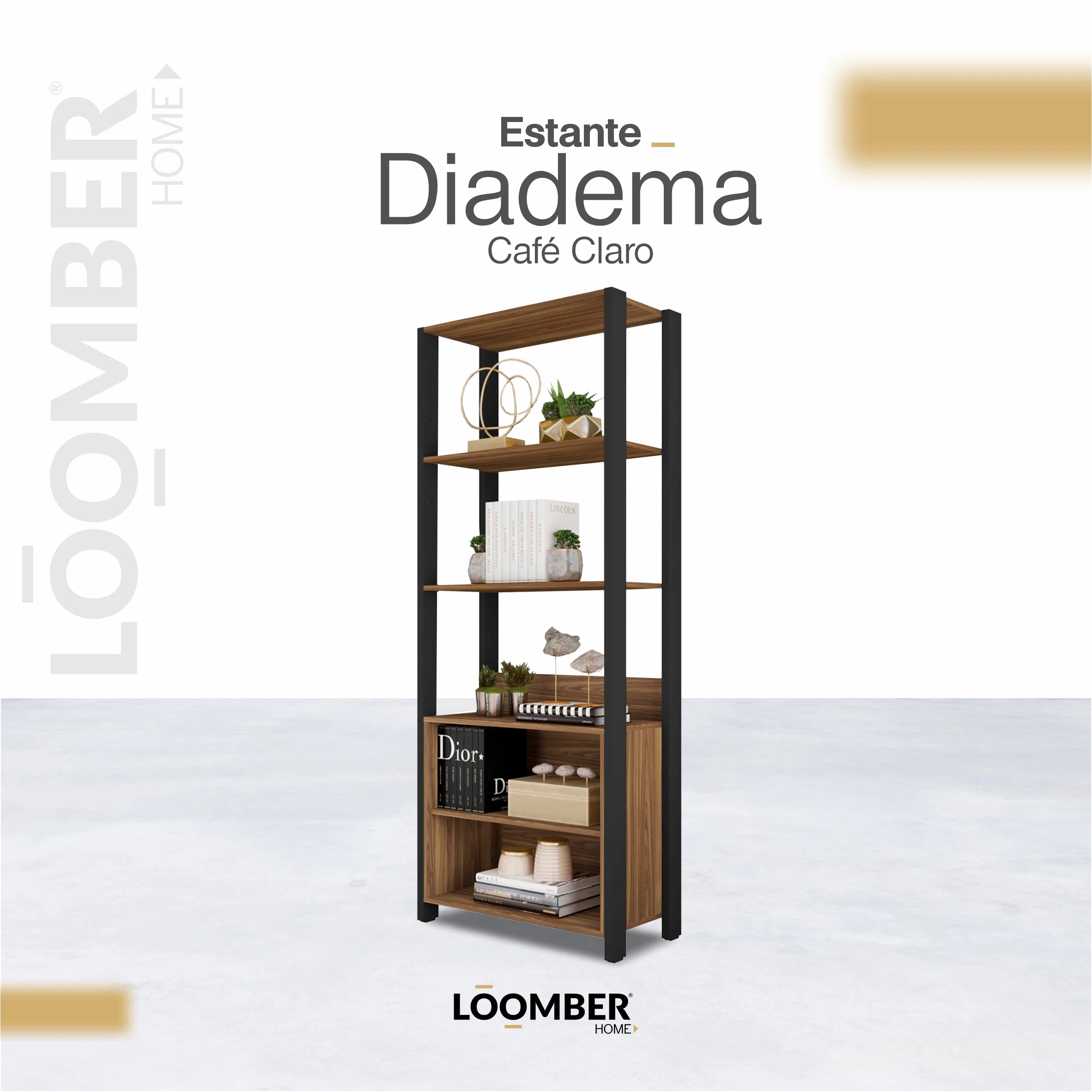 Estante Diadema Café Claro Loomber