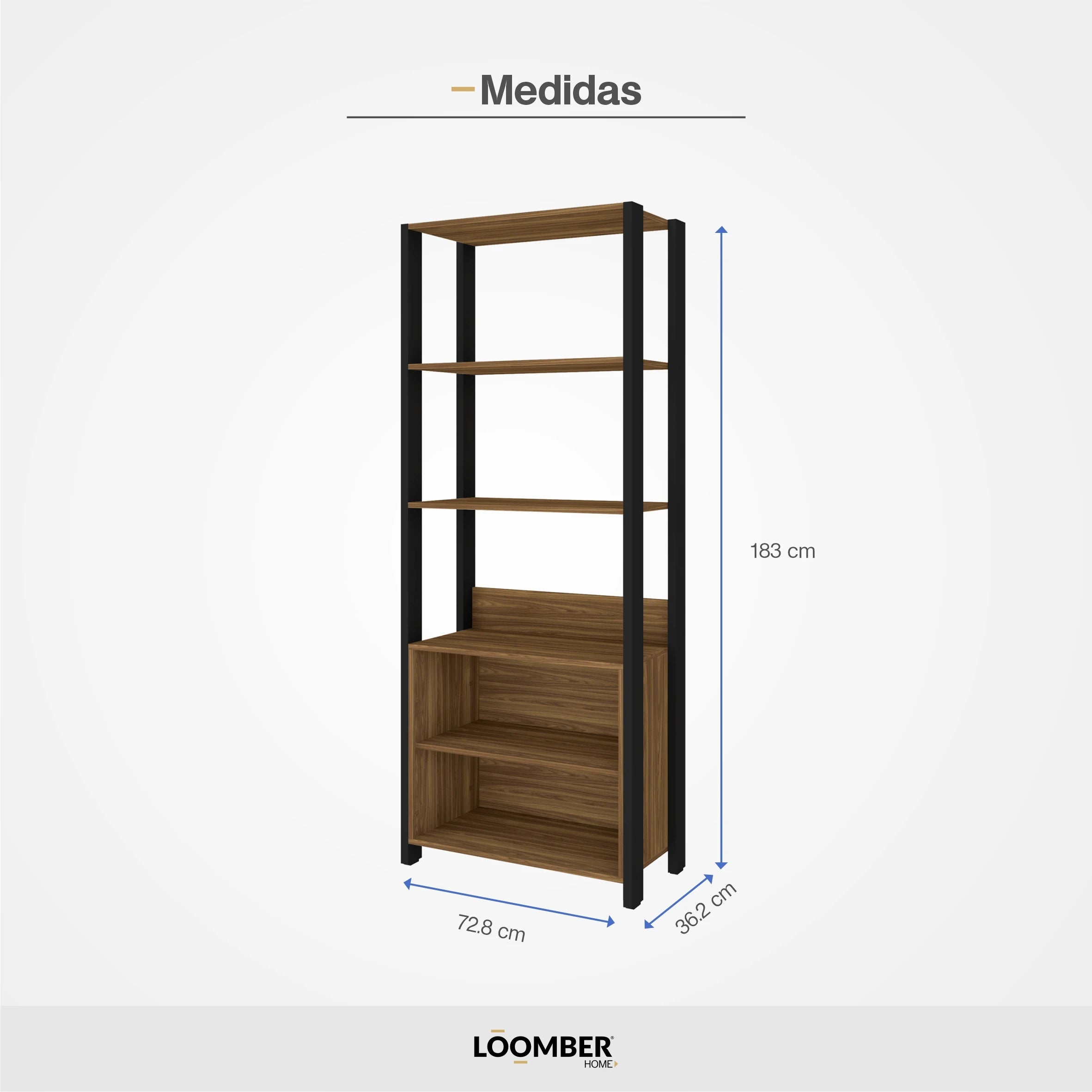 Estante Diadema Café Claro Loomber
