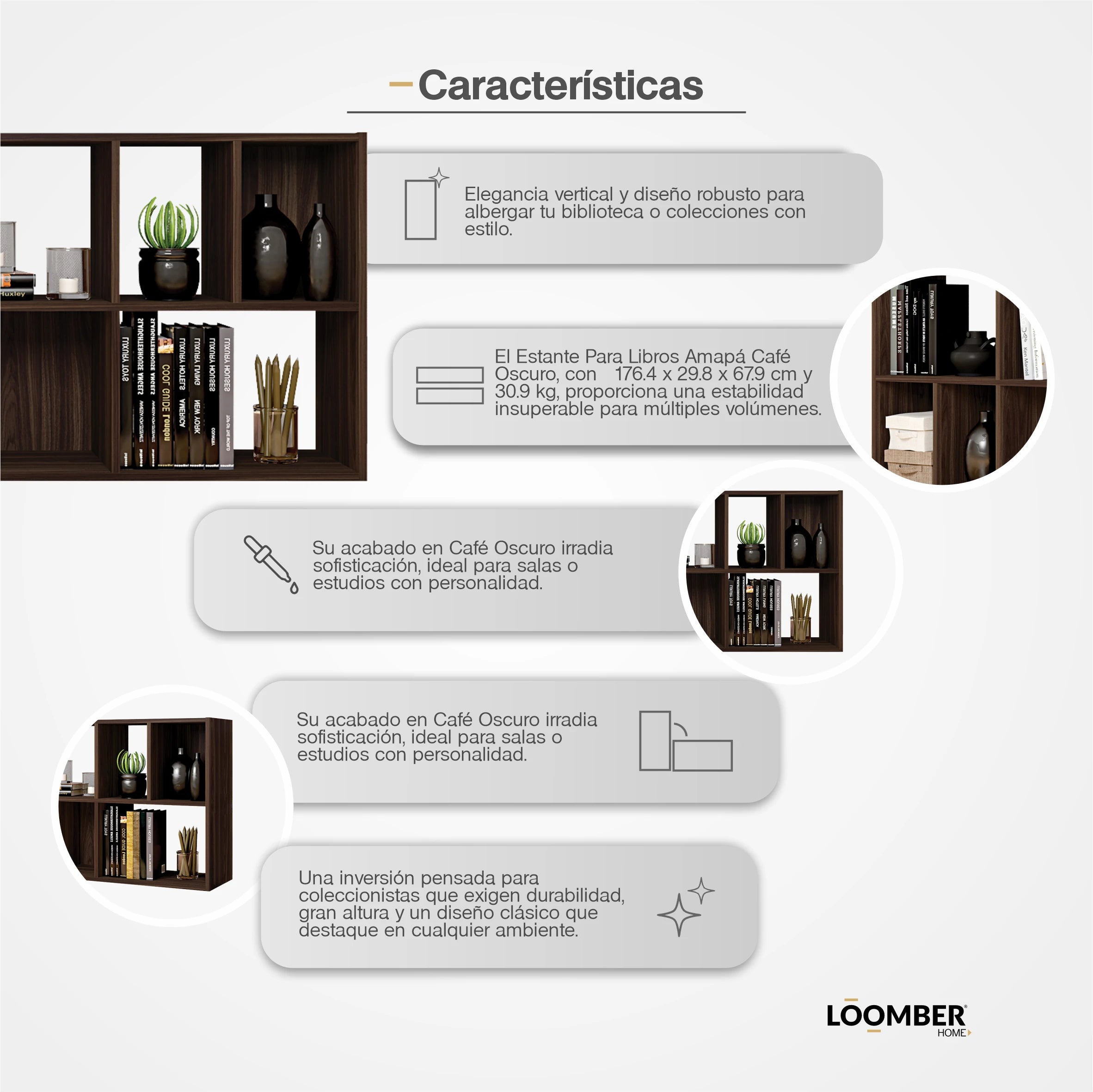 Estante Versatil Amapá Café Obscuro Loomber