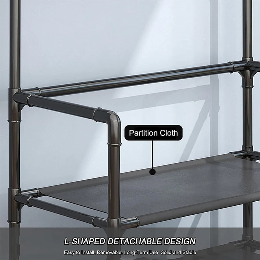 Estante de zapatos portátil de 4 capas