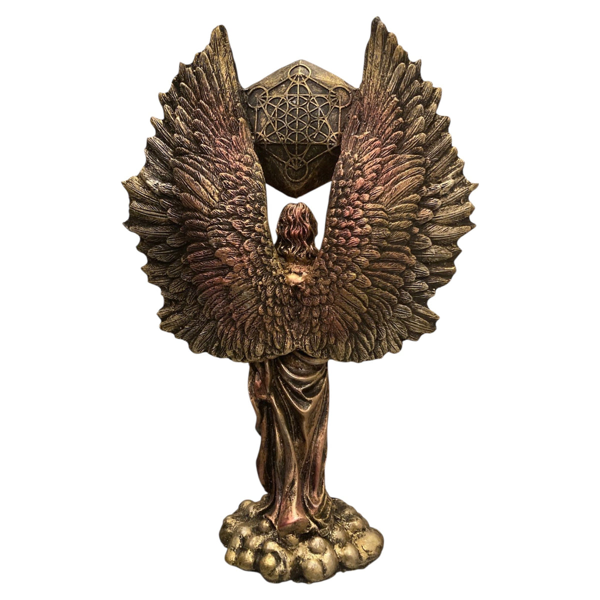 Metatron Arcangel Resina Nacional Pintado A Mano 32 Cm