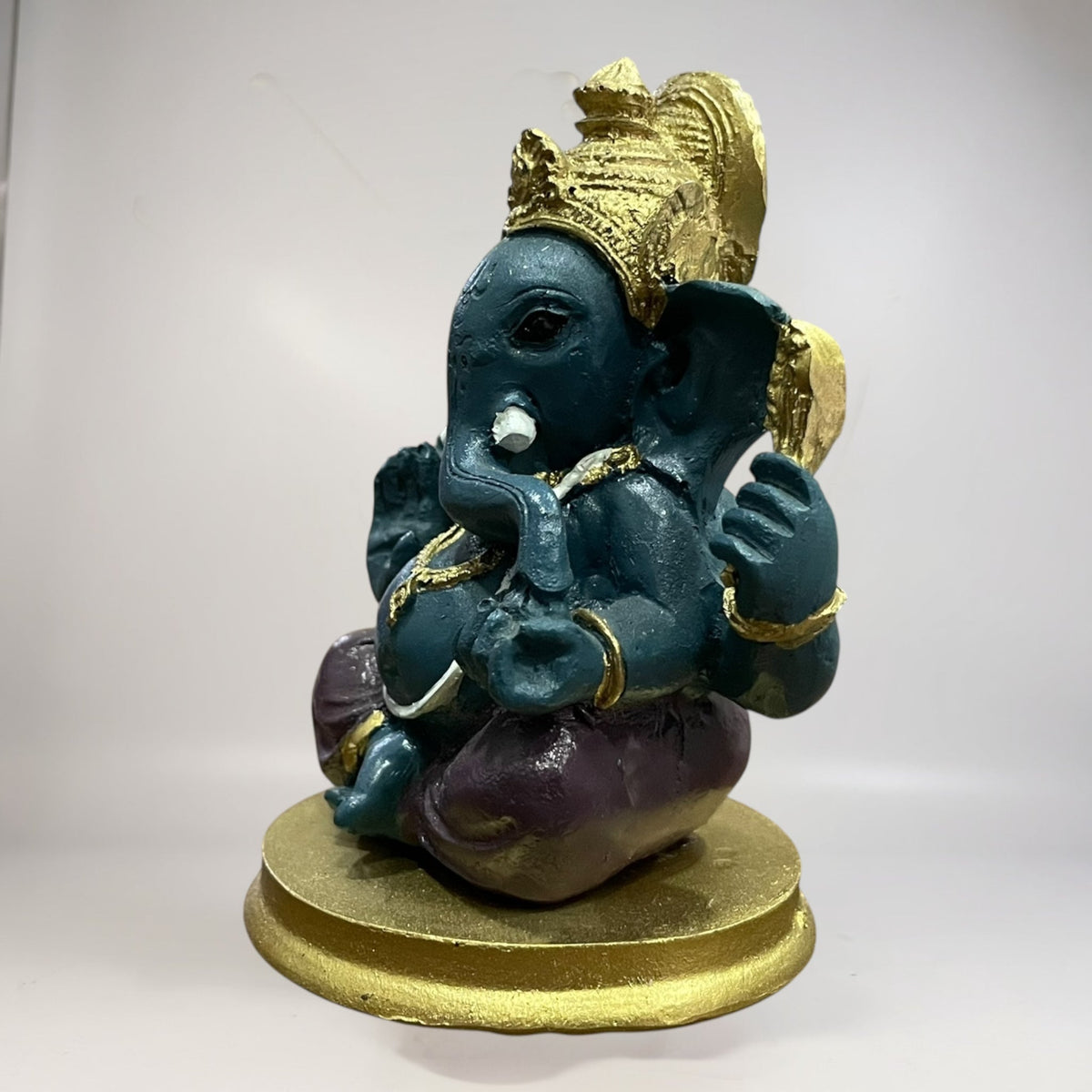 Ganesh 8.5 Cm Resina Nacional Pintado A Mano