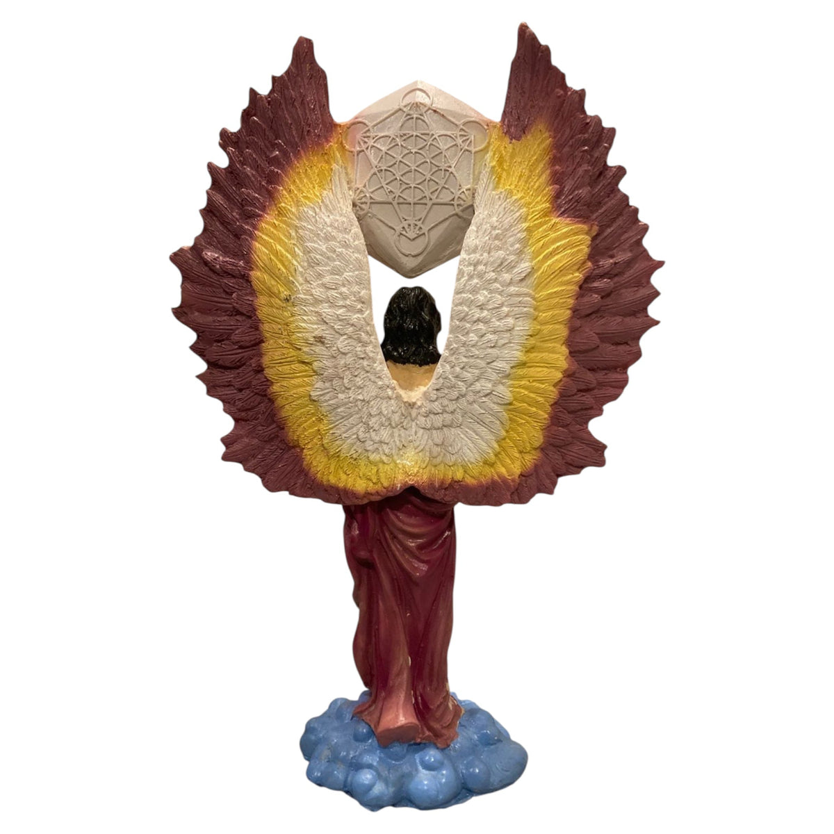 Metatron Arcangel Resina Nacional Pintado A Mano 32 Cm