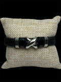Pulsera Cuero X Plata
