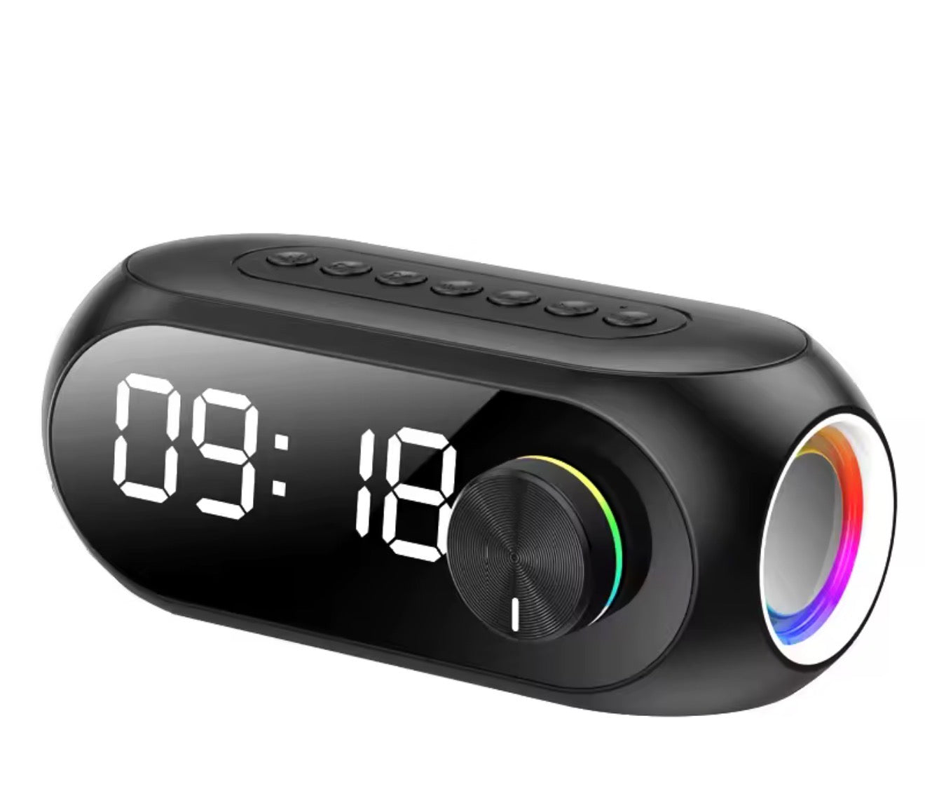 Iruibo Altavoz Bluetooth con Reloj Despertador