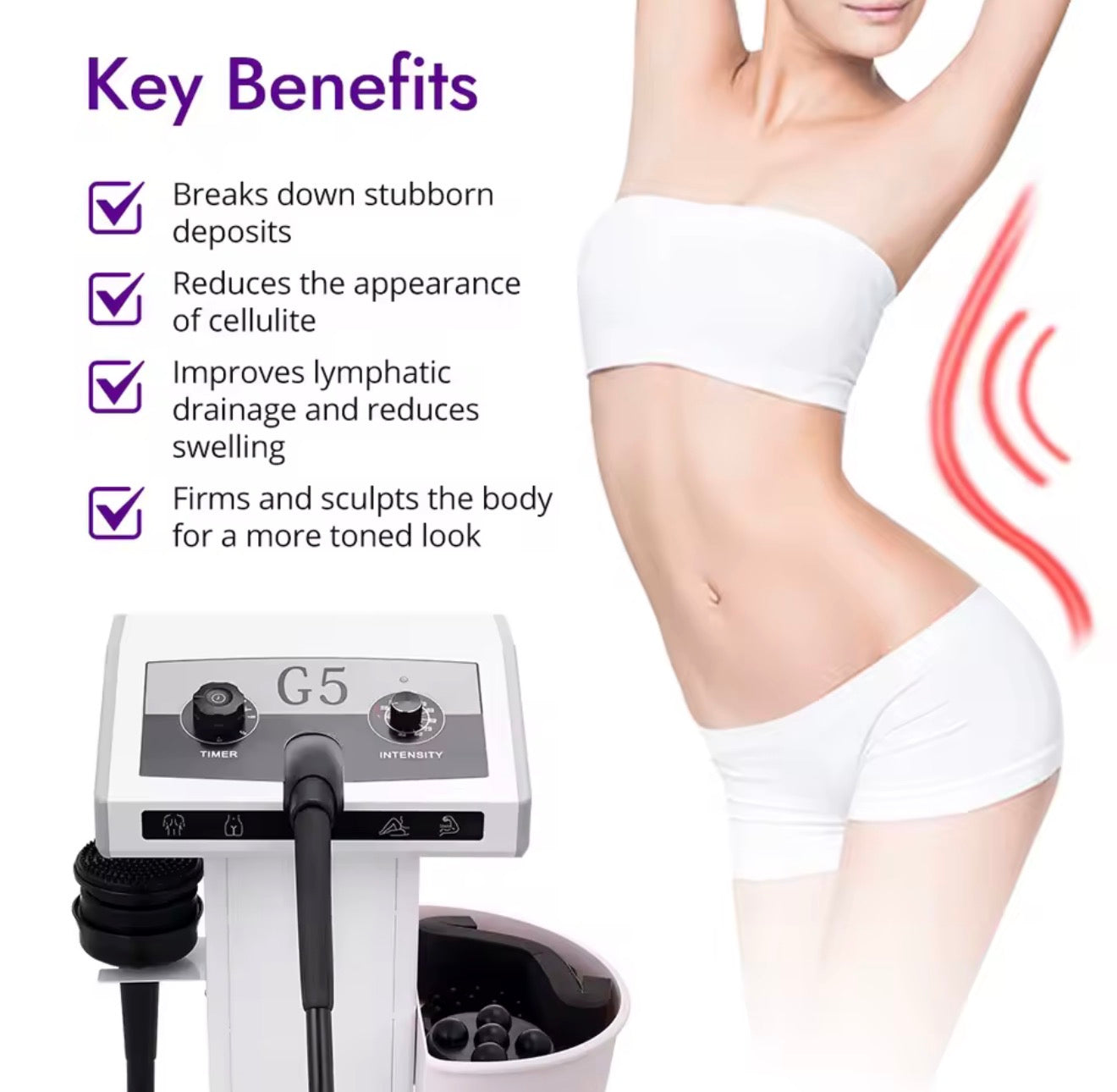 Máquina de Masaje G5 Corporal Profesional – 5 Cabezas Intercambiables