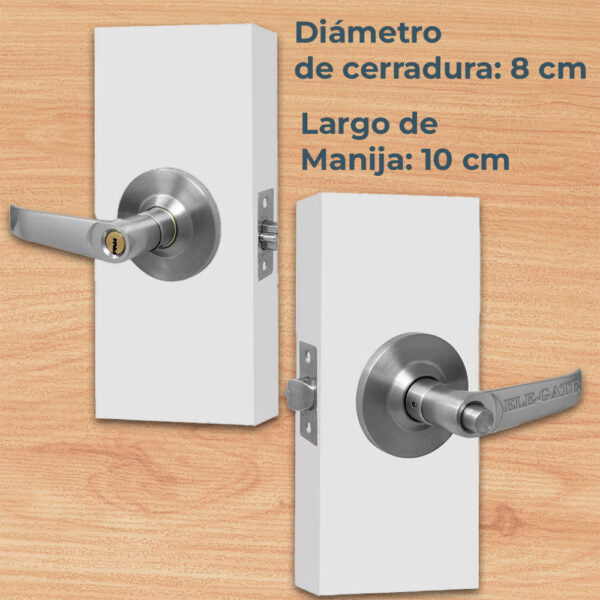Cerradura Para Baño Níquel Satinado