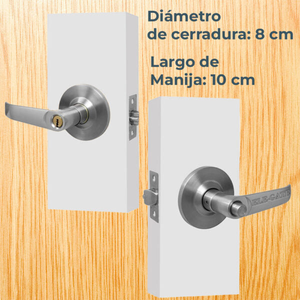 Cerradura Para Recámara Níquel Satinado