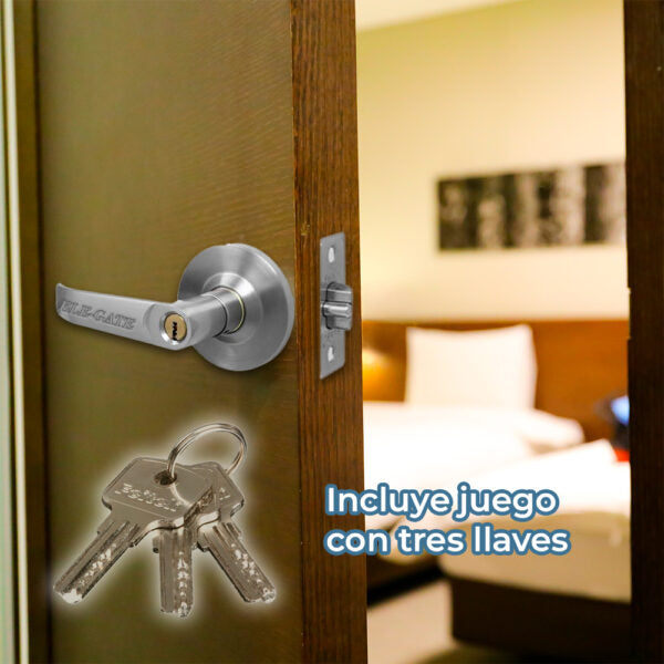 Cerradura Para Recámara Níquel Satinado