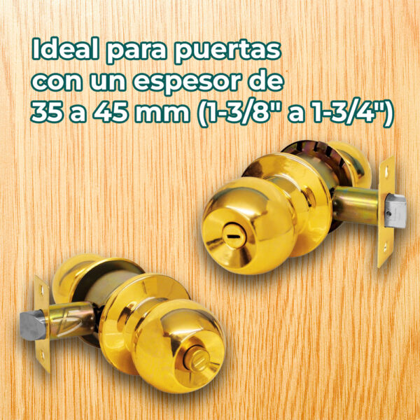 Cerradura Para Baño Latón Brillante