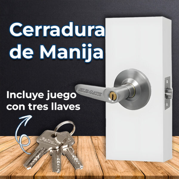 Cerradura Para Recámara Curva Níquel Satinado