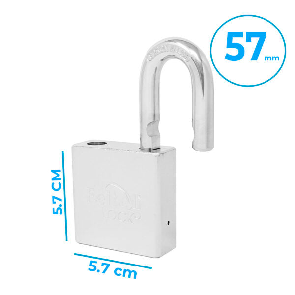 Candado De Aleación De Boro 57Mm Gancho Corto Máxima Seguridad