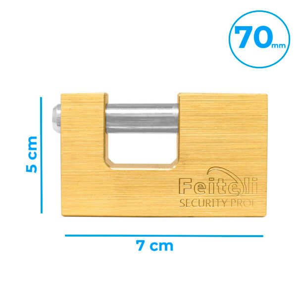 Candado De Laton 70Mm Para Cortina Metálica