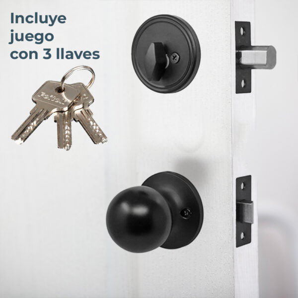Cerradura Para Entrada Principal Níquel Gris