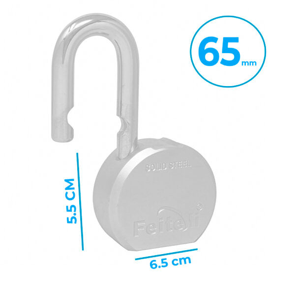 Candado De Seguridad 65Mm De Aleación De Boro Con Gancho Cortó.