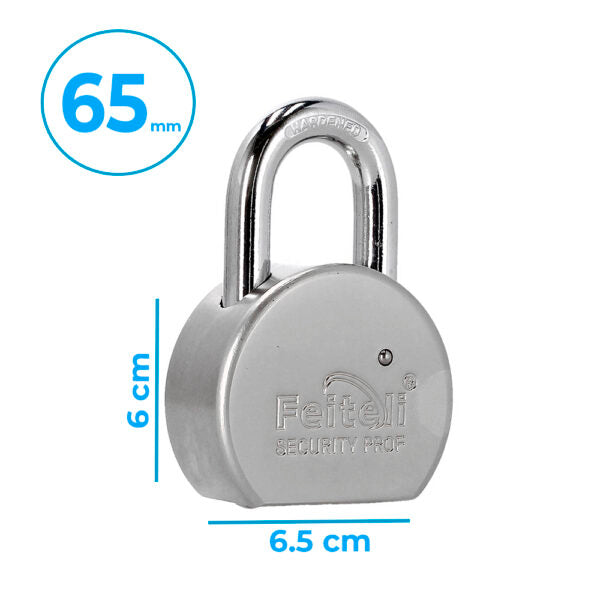 Candado De Acero 65Mm Con Gancho Cortó