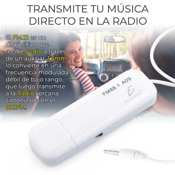 Transmisor Fm Recargable Usb Batería De Litio