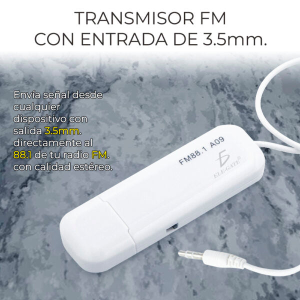 Transmisor Fm Recargable Usb Batería De Litio